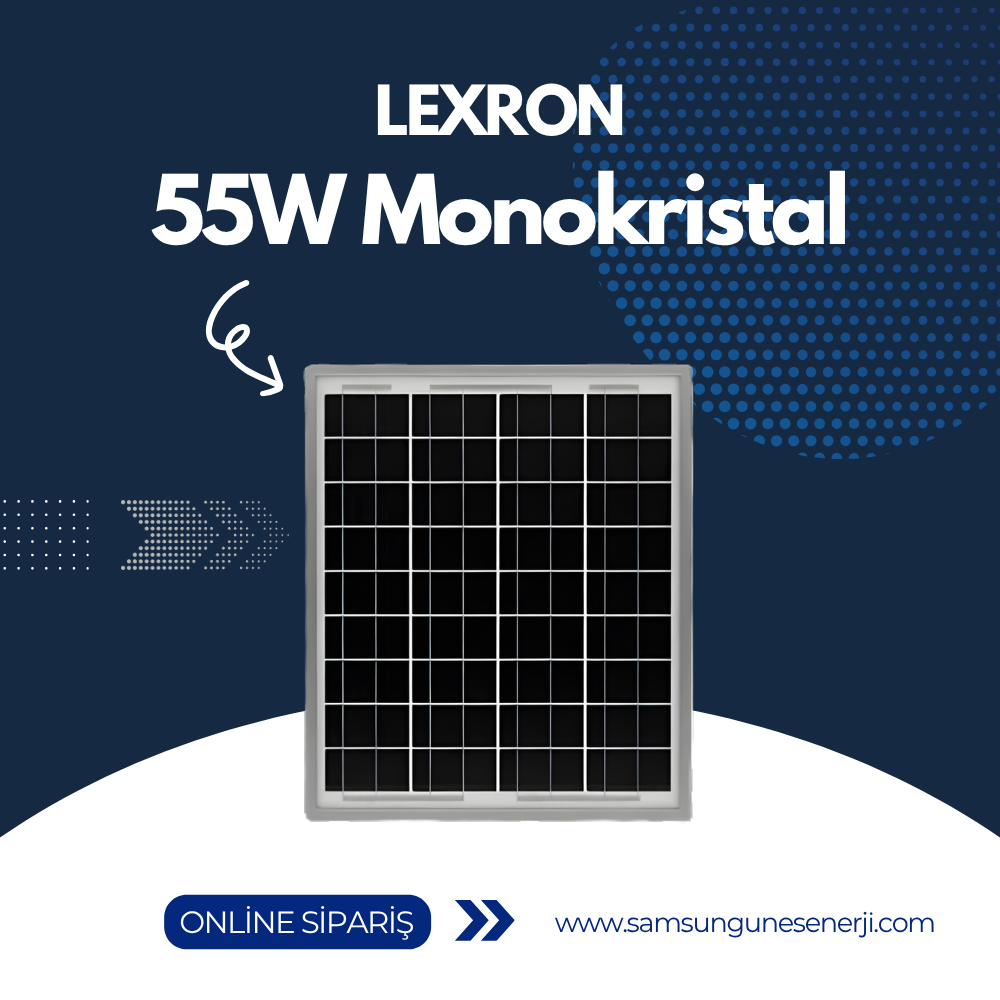 55W MONOKRİSTAL GÜNEŞ PANELİ