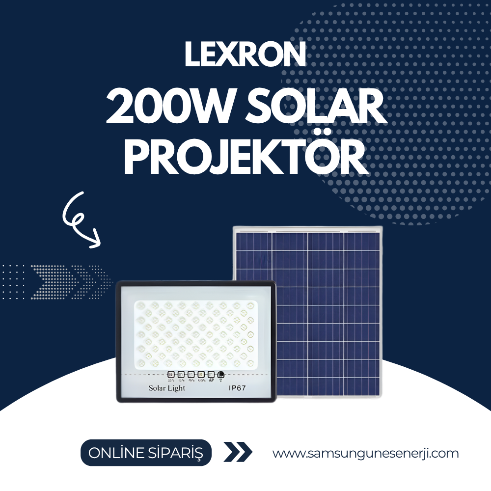 LEXRON 200W SOLAR PROJEKTÖR