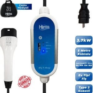 Hims HCTK-G-3 3.7kW Taşınabilir Elektrikli Araç Şarj İstasyonu
