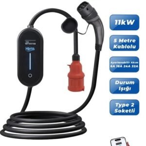 Hims HCTK-11-PS 11kW Ev Tipi Taşınabilir Elektrikli Araç Şarj İstasyonu